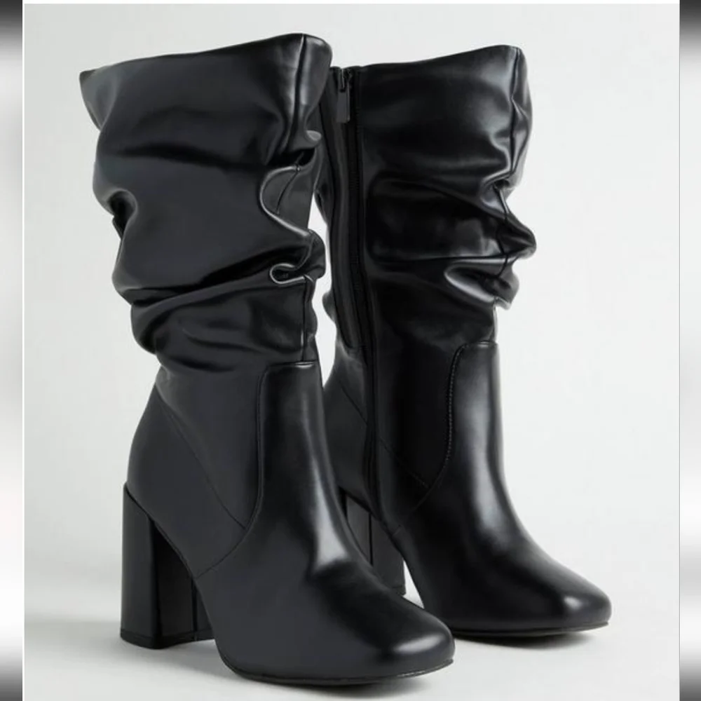 Slouchy Mid Calf Boot (WW) - Picture 1 of 6